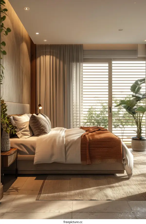 Modern Bedroom Interior Design Illustration