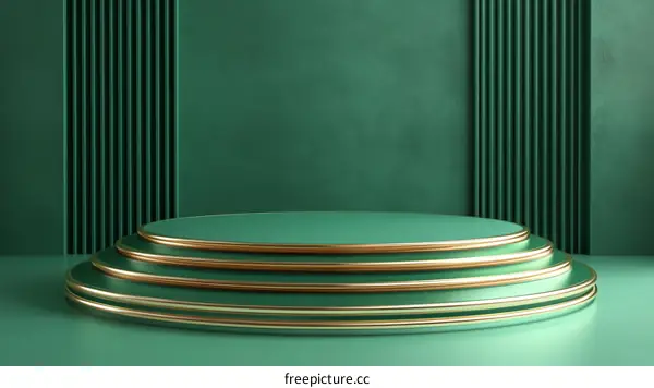 Emerald Green Geometric Display Podium