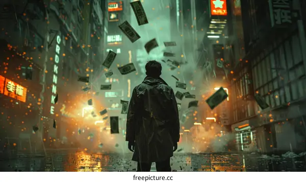 A Man Lost in the Rain of Money