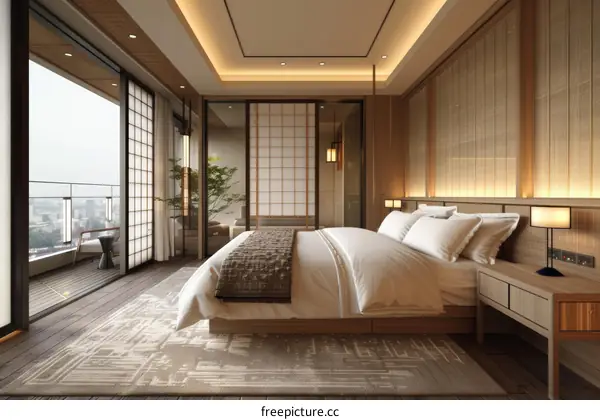Modern Japanese Bedroom Interior Design