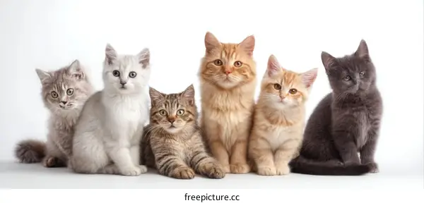 Adorable Kittens Posing Together