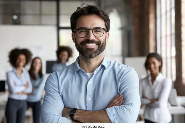 Business Team Leader in Office Setting