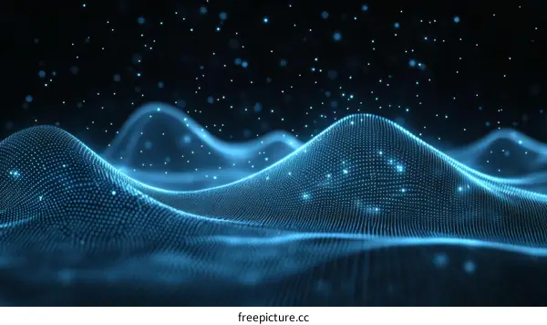 Abstract Digital Wave Landscape Design