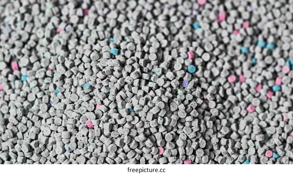 Close-up image of cat litter