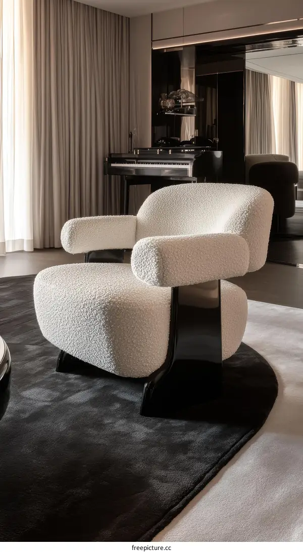 Modern Interior Design with Luxurious Armchair