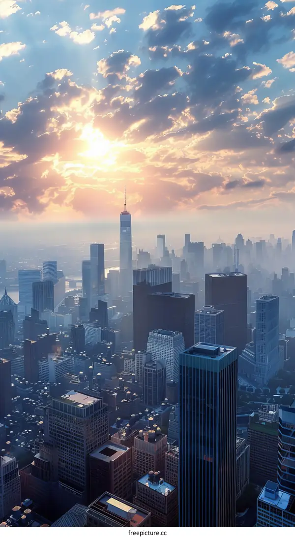 Manhattan Skyline at Night