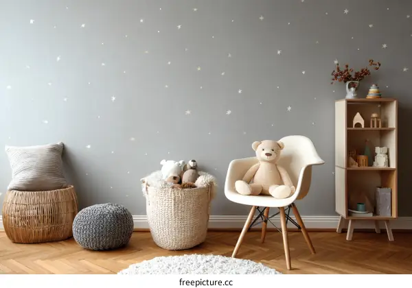 Cozy Nursery Room with Starry Wall Decor