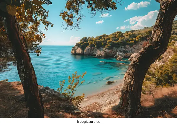 The Turquoise Waters of a Secluded Cove