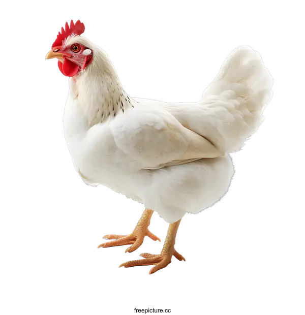 [Transparent Background PNG]White Hen on White Background