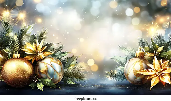 Christmas Decorations Festive Background Illustration