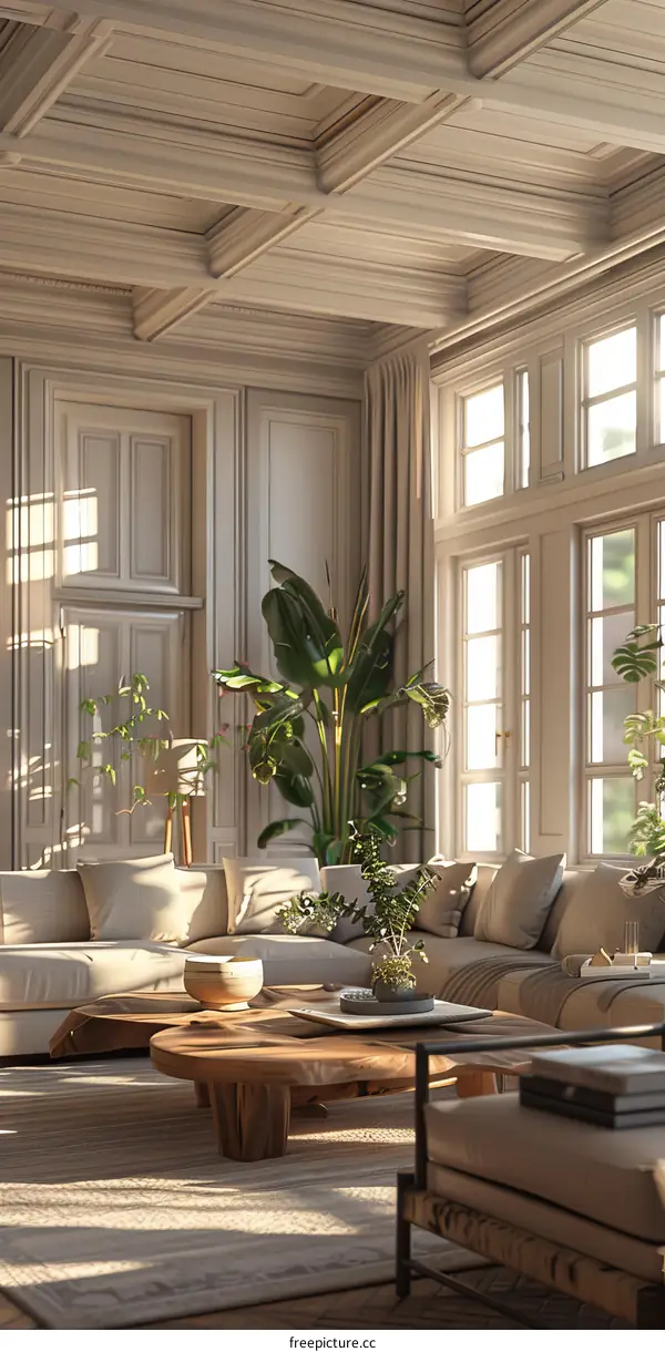 Bright and Airy Living Room Interior Design