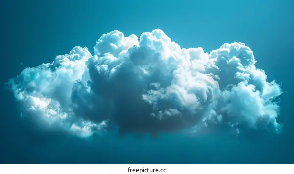 Large white cloud in a blue sky