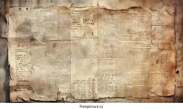 Vintage Newspaper Texture Background