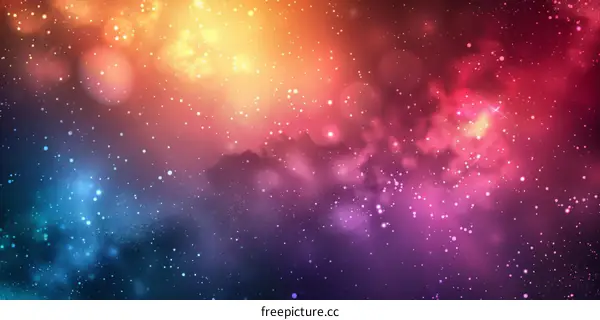 Cosmic Tapestry: A Colorful Nebula