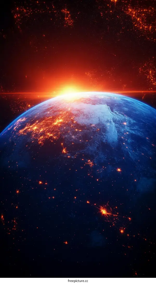 Earth Sunrise from Space Stunning View