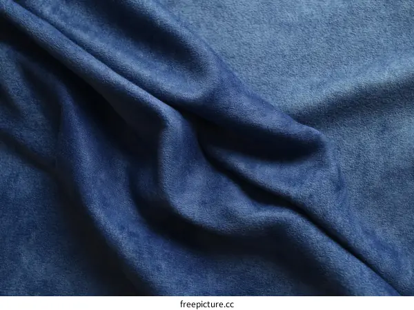Closeup of Deep Blue Fabric Texture