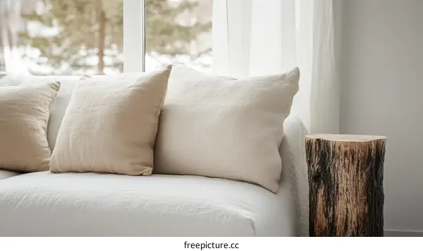 Cozy Living Room with Natural Elements