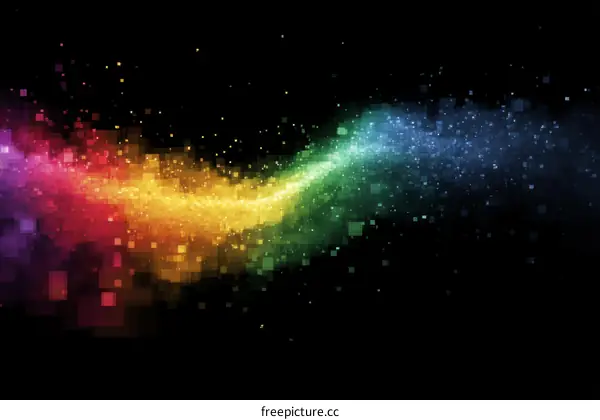 Abstract Colorful Pixelated Design