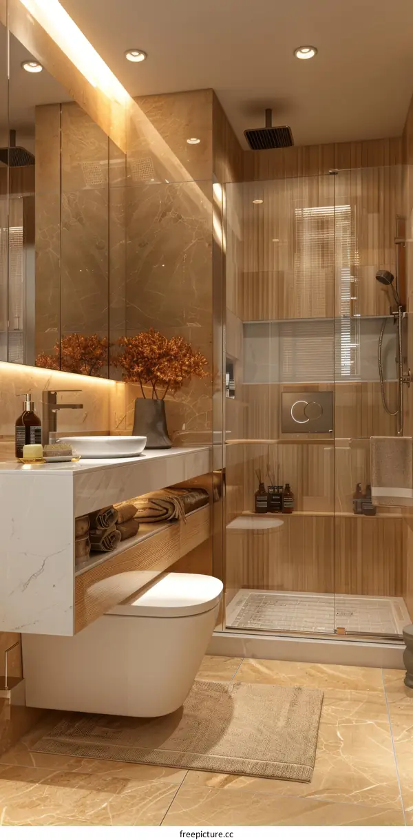 Chic and Spacious Modern Dream Bathroom