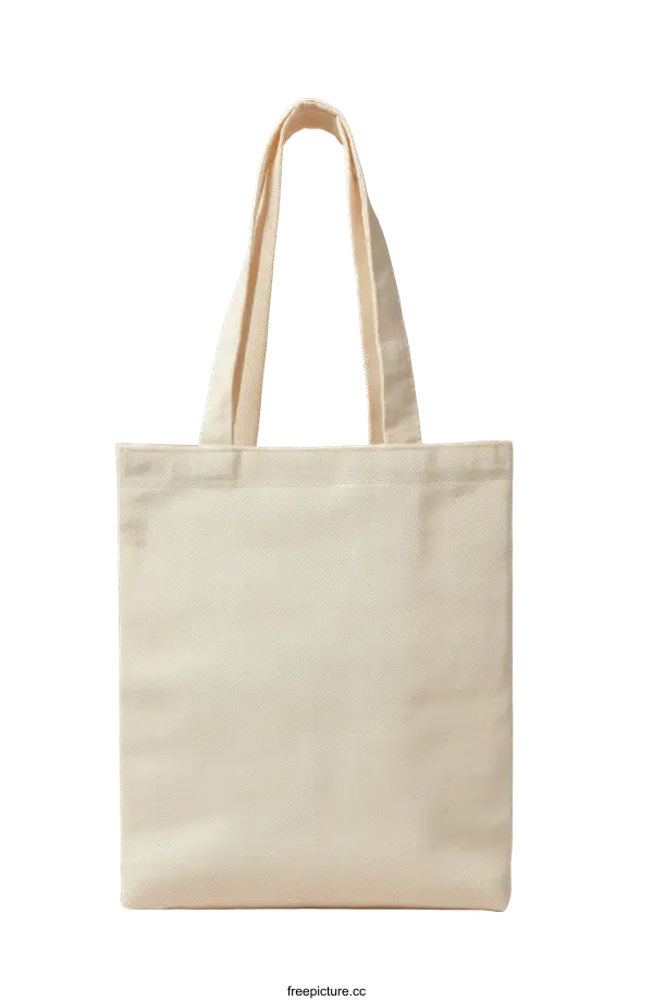 [Transparent Background PNG]Plain Beige Canvas Tote Bag
