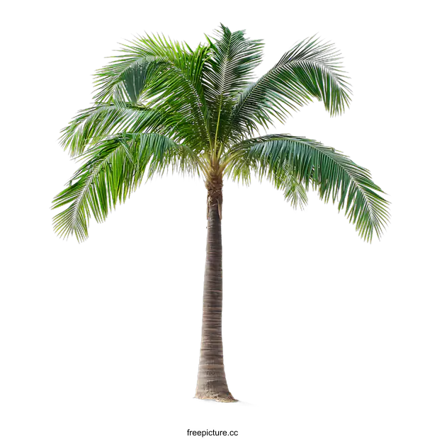 [Transparent Background PNG]Isolated Tropical Palm Tree on transparent background