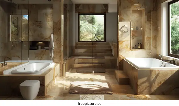 Modern Luxurious Spa Bathroom Design