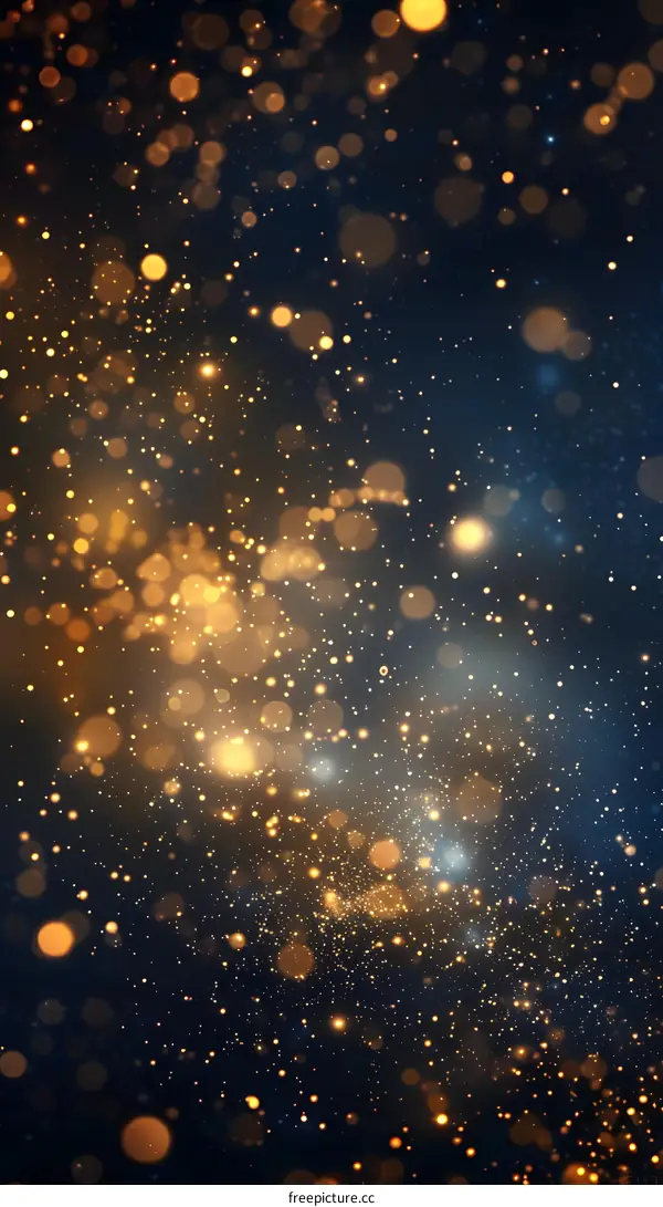 Abstract Glowing Orange Particles