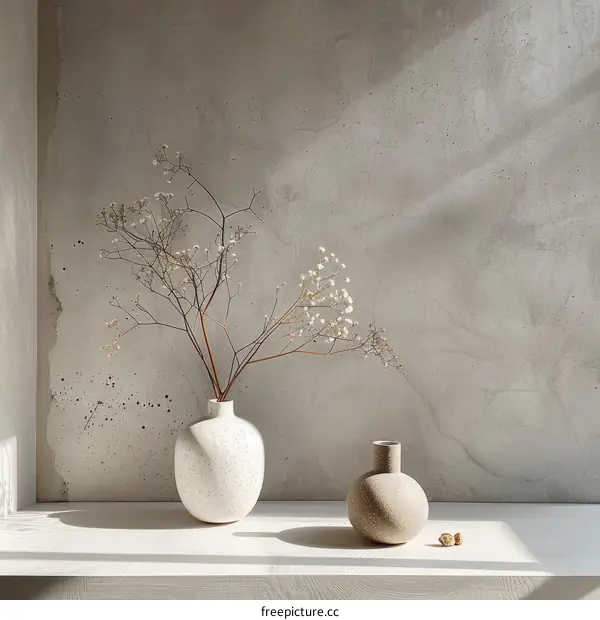 Dried Flowers in a Vase by the Window