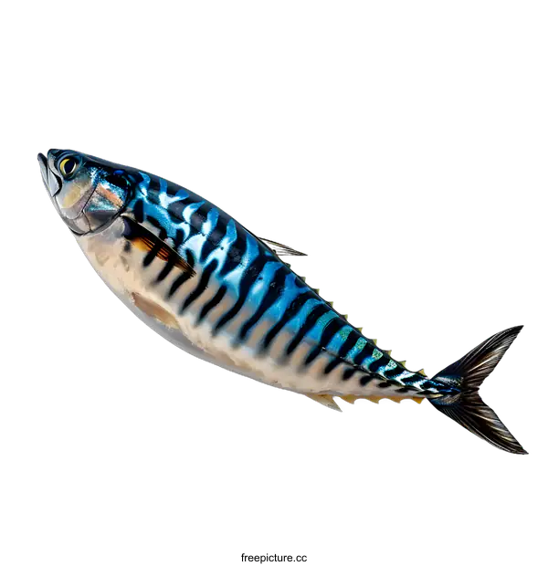 [Transparent Background PNG]Fresh Mackerel Fish on White Background