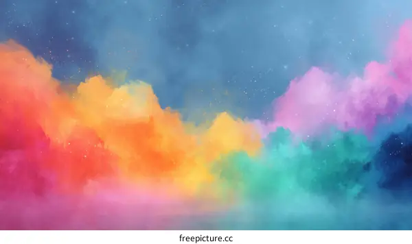 Abstract Colorful Cloudscape Artwork