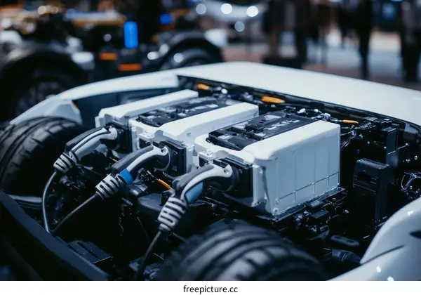 Close Up Electric Vehicle Battery Charging System