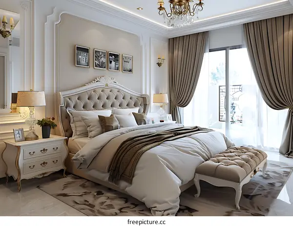 European-style bedroom renderings