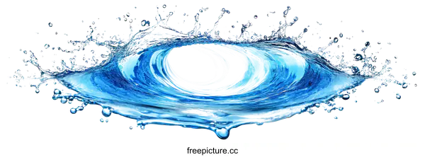 [Transparent Background PNG]Dynamic Water Splash Art Design