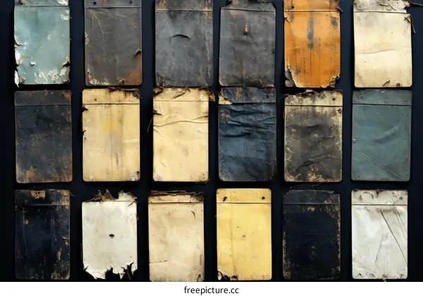 Assortment of Distressed Paper Signs