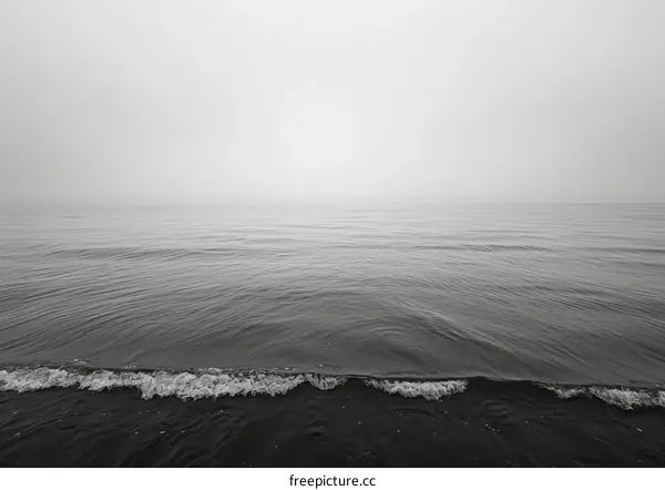 Tranquil Sea: Black and White Photography