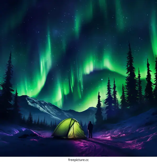 Camping Under the Aurora Borealis