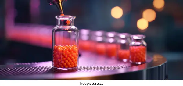 Orange Pill Production Process in Pharmaceutical Lab