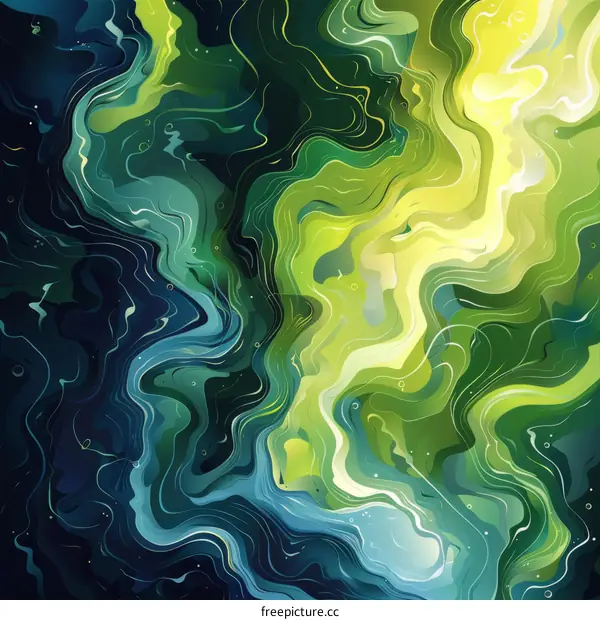 Colorful Abstract Painting with Modern Geometric Patterns