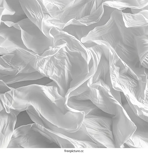 White Fabric Creases and Folds