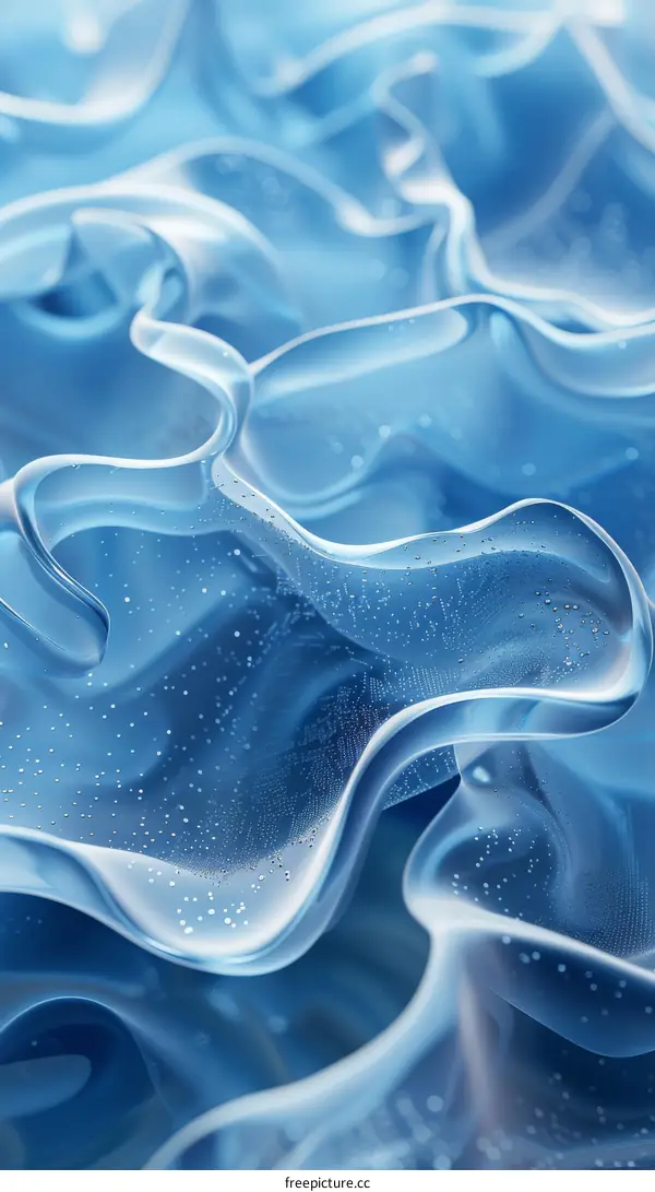 Abstract Liquid Blue Texture Design