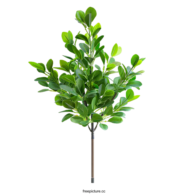 [Transparent Background PNG]Green Leaves Branch Isolated on White Background