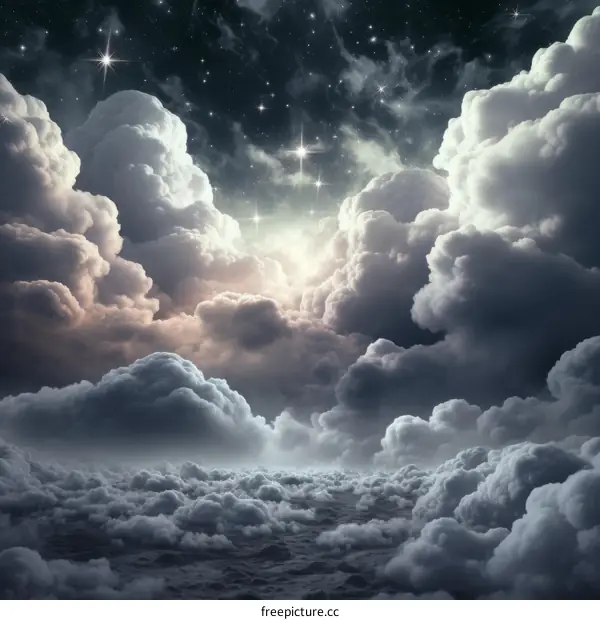 The Boundless Cosmos and the Celestial Tapestry Above