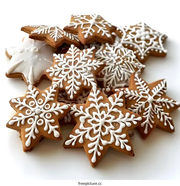 Christmas snowflake cookies