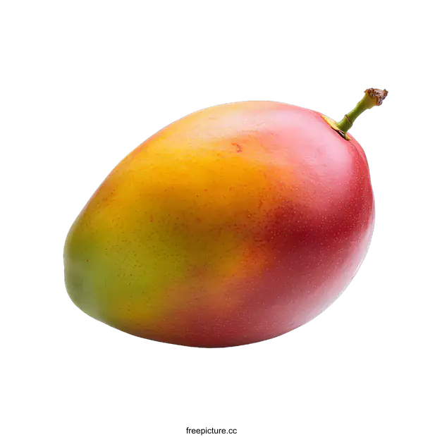 [Transparent Background PNG]Single Fresh Ripe Mango Isolated on White Background
