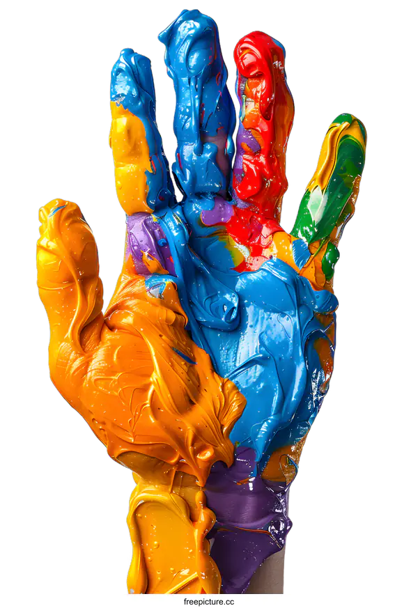[Transparent Background PNG]colorful hand