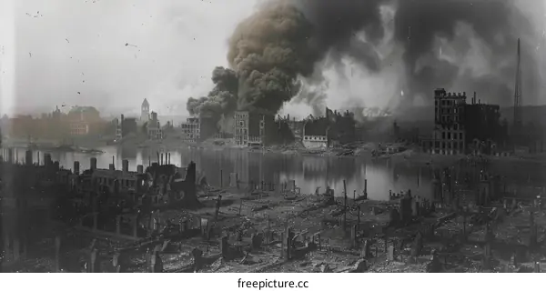 The aftermath of the Great Chicago Fire of 1871