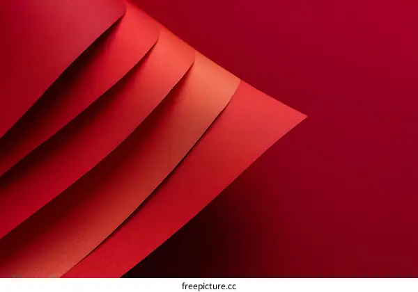 Abstract Red Paper Layered Composition