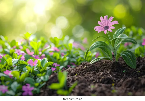 A beautiful flower is blooming in the garden