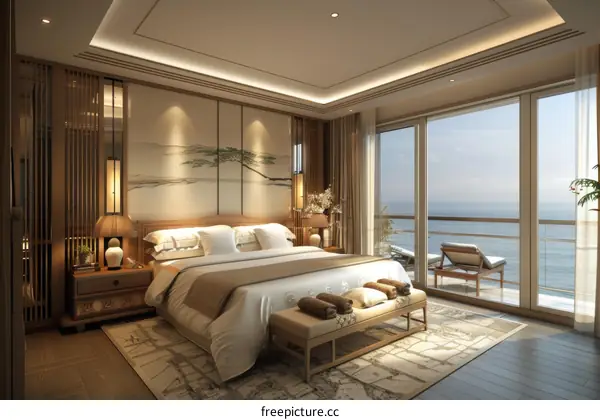 Luxury Coastal Bedroom Interior Design