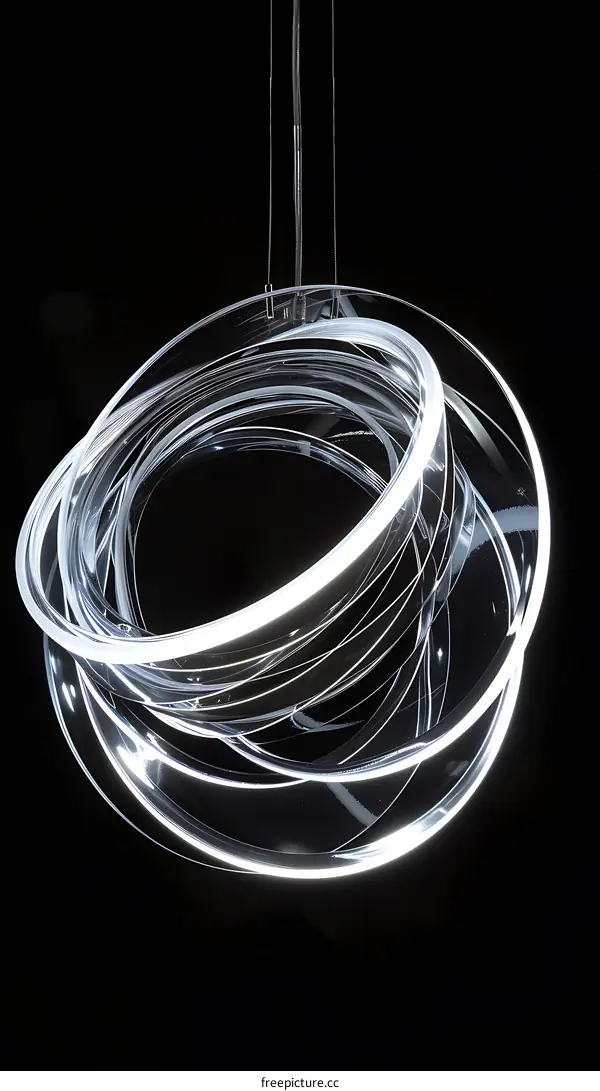 Modern White Chandelier Light Fixture Hanging From Ceiling